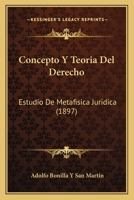 Concepto Y Teoria del Derecho 1167555392 Book Cover