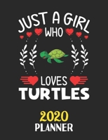 Just A Girl Who Loves Turtles 2020 Planner: Weekly Monthly 2020 Planner For Girl Women Who Loves Turtles 8.5x11 67 Pages 1673480314 Book Cover