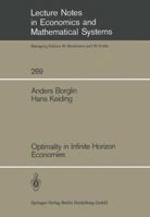 Optimality in Infinite Horizon Economies 3540164758 Book Cover