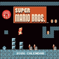 Super Mario Bros. 8-Bit Retro 2026 Wall Calendar with Bonus Die-Cut Notecards 1419783491 Book Cover