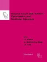 Numerical Analysis 2000 : Nonlinear Equations and Optimisation (Numerical Analysis 2000) 0444505997 Book Cover