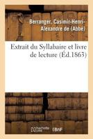 Extrait du Syllabaire et livre de lecture 232910586X Book Cover