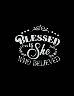 Blessed is She Who Believed: Christian 3 Year, Monthly Yearly Planner, 36 Month Notebook Journal Dated Agenda Appointment Calendar Organizer Book Black Cover 1707963045 Book Cover