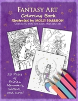 Fantasy Art Coloring Book: Fairies, Mermaids, Dragons and More! 1514230429 Book Cover