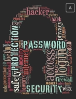 Password Keepers: Password Log Book With Alphabetical Tabs ( Size 8.5 X 11 ) Padlock Password Word Cloud Concept 171018745X Book Cover