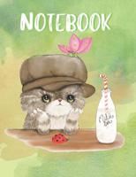 Notebook: Cute Cat Composition Notebook, Collage Ruled, Perfect For School Notes 1081066520 Book Cover