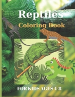 Reptiles Coloring Book for Kids Ages 4-8: Pages 60 ( Sheets 30 ), - 30 Fun Illustrations! B0CTHZ2WHY Book Cover