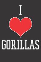 Gorilla Gift Notebook: I Love Gorillas 6x9 Dot Grid Dotted 120 Pages School College Notebook 1078177333 Book Cover