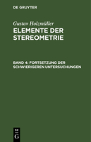 Fortsetzung Der Schwierigeren Untersuchungen 3111238075 Book Cover