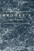 Brooke's Notebook: Personalised Custom notebook for Brooke: Beautiful marble effect notebook notepad jotter - makes a special personal gift and present for Brooke 1079470840 Book Cover