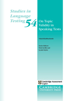 On Topic Validity in Speaking Tests 1009102494 Book Cover