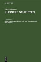 Kleinere Schriften Zur Classischen Philologie 1167596242 Book Cover