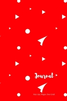 Journal: DOT GRID JOURNAL- 6 X 9 - 120 Pages - Bullet Style Journal - Matte Finished Cover in Red & White. 1697473687 Book Cover