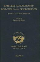 Emblem Scholarship. Directions and Developments: A Tribute to Gabriel Hornstein 2503517366 Book Cover