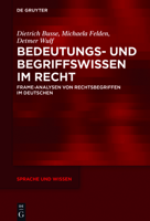 Bedeutungs- Und Begriffswissen Im Recht 3110572443 Book Cover