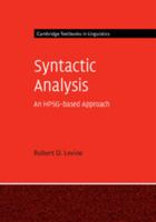Syntactic Analysis: An Hpsg-Based Approach 1107018889 Book Cover
