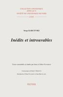 Inedits Et Introuvables 9042908289 Book Cover