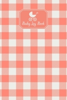 Baby Log Book: Baby Feeding Diaper And Mood Tracker Coral Peach Checkered Pattern 1686501269 Book Cover