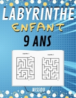Labyrinthe Enfant 9 Ans: 100 Labyrinthe Pour Enfants simple, jeux pour jouer en famille, Livre grand format Casse-tête niveau facile avec solut B08F6Y3PPZ Book Cover