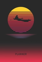 Planner: Karate 2 Year Weekly Planning Organizer 2020 - 2021 Retro Vintage Vaporwave Sunset Cover January 20 - December 21 Writing Notebook Productive Datebook Calendar Schedule Plan Days, Set Goals & 1702352250 Book Cover