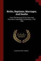 Births, Baptisms, Marriages and Deaths 1016088817 Book Cover