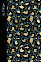 Blue Leopard Print Notebook: College Ruled Cheetah Print Journal for Creative Writers or Personal Use, Neat Gift for Women, girls, or anyone love Animals, Size 6x 9, Great for Writing Down Daily. 1707992487 Book Cover