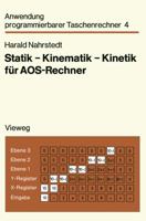 Statik Kinematik Kinetik Fur Aos-Rechner 3528041692 Book Cover