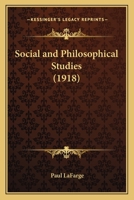 Social and Philosophical Studies... 1018311998 Book Cover