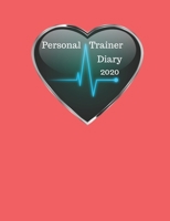 Personal Trainer Diary 2020: Appointment planner. Day to a page with hourly client times to ensure home business organization. Unique themed interior ... & gym icons on each day. Red cover design 1693199688 Book Cover
