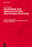Goethe-Bibliographie, 1912-1950, Lieferung 1 311270228X Book Cover