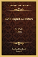Early English Literature 0526933356 Book Cover