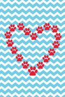 Paw Print Heart: Chevron Design 1795739029 Book Cover