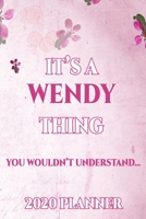 Wendy: Personalised Name Planner 2020 Gift For Women & Girls 100 Pages (Pink Floral Design) 2020 Weekly Planner Monthly Planner 1694402894 Book Cover