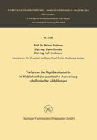 Verfahren Der Aquidensitometrie Im Hinblick Auf Die Quantitative Auswertung Schalloptischer Abbildungen 3663065960 Book Cover