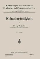 Kohasionsfestigkeit 3642533256 Book Cover