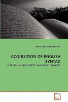 Acquisition of English Syntax 3639334043 Book Cover