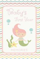 Baby's First Year Memories: Baby Shower Mermaid Under the Sea Journal for Parents: 365 Special Memories 6x9" Book 1794058346 Book Cover