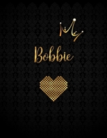 Bobbie: Black Personalized Lined Journal with Inspirational Quotes 1702401642 Book Cover