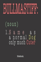 Bullmastiff (noun) 1. Same As A Normal Dog Only Much Cuter: Notebook 1658835964 Book Cover