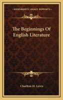 The Beginnings of English Literature 1163509310 Book Cover