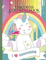 UNICORNS Coloring Bookwith cute unicorns drawings for kids to color: coloring book with cute unicorns drawings for kids to color B08XLGGGPD Book Cover