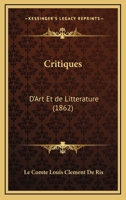 Critiques d'art et de littérature 2019697084 Book Cover