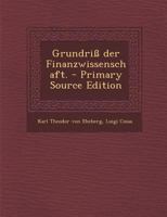 Grundri� Der Finanzwissenschaft. 102232134X Book Cover