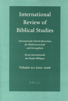 International Review of Biblical Studies, Volume 52 (2005-2006): (2005-2006) 900415583X Book Cover