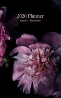 2020 Planner January - December: A Monthly and Weekly Planner Starting from January 1st to December 31st 2020, Covers Calendars for 2019, 2020, 2021, ... Spreads (Pink Peonies on Black Image Cover) 1670499561 Book Cover