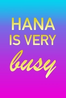 Hana: I'm Very Busy 2 Year Weekly Planner with Note Pages (24 Months) Pink Blue Gold Custom Letter H Personalized Cover 2020 - 2022 Week Planning Monthly Appointment Calendar Schedule Plan Each Day, S 1707926492 Book Cover