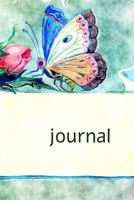 journal: journal daily: journal: pink rose with betterfly 6 x 9 Journal 1709612509 Book Cover