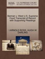 Berman v. West U.S. Supreme Court Transcript of Record with Supporting Pleadings 1270444603 Book Cover