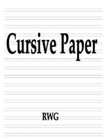 Cursive Paper: 200 Pages 8.5" X 11" 1693817853 Book Cover