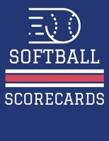 Softball Scorecards: 100 Scoring Sheets For Baseball and Softball Games (8.5x11) 1686373511 Book Cover